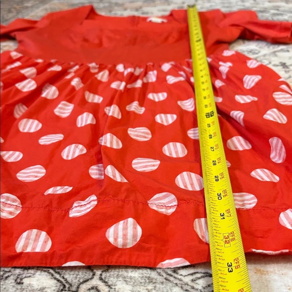 ANTHROPOLOGIE X MAEVE L Short-Sleeve Square-Neck Mini Dress W polka dot skirt